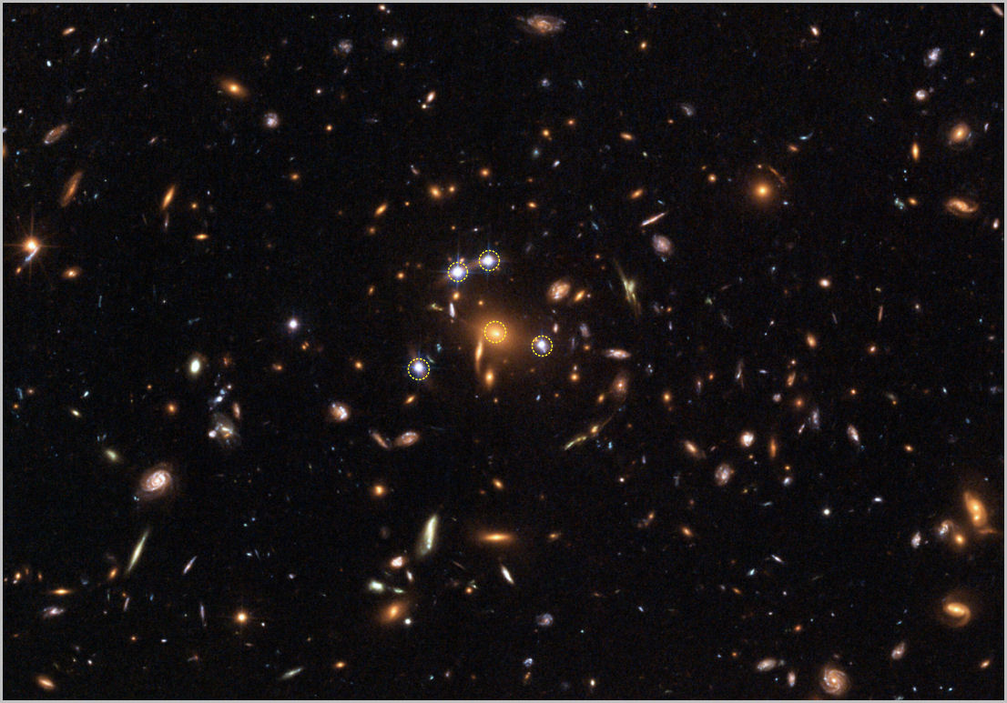 leo minor-galaxy cluster lensing-hubble-sm (168K)