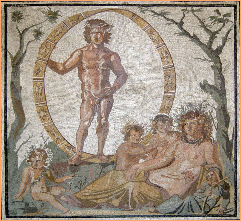 Uranus Gaia mosaic Sentinum, Italy 275AD sm (230K)