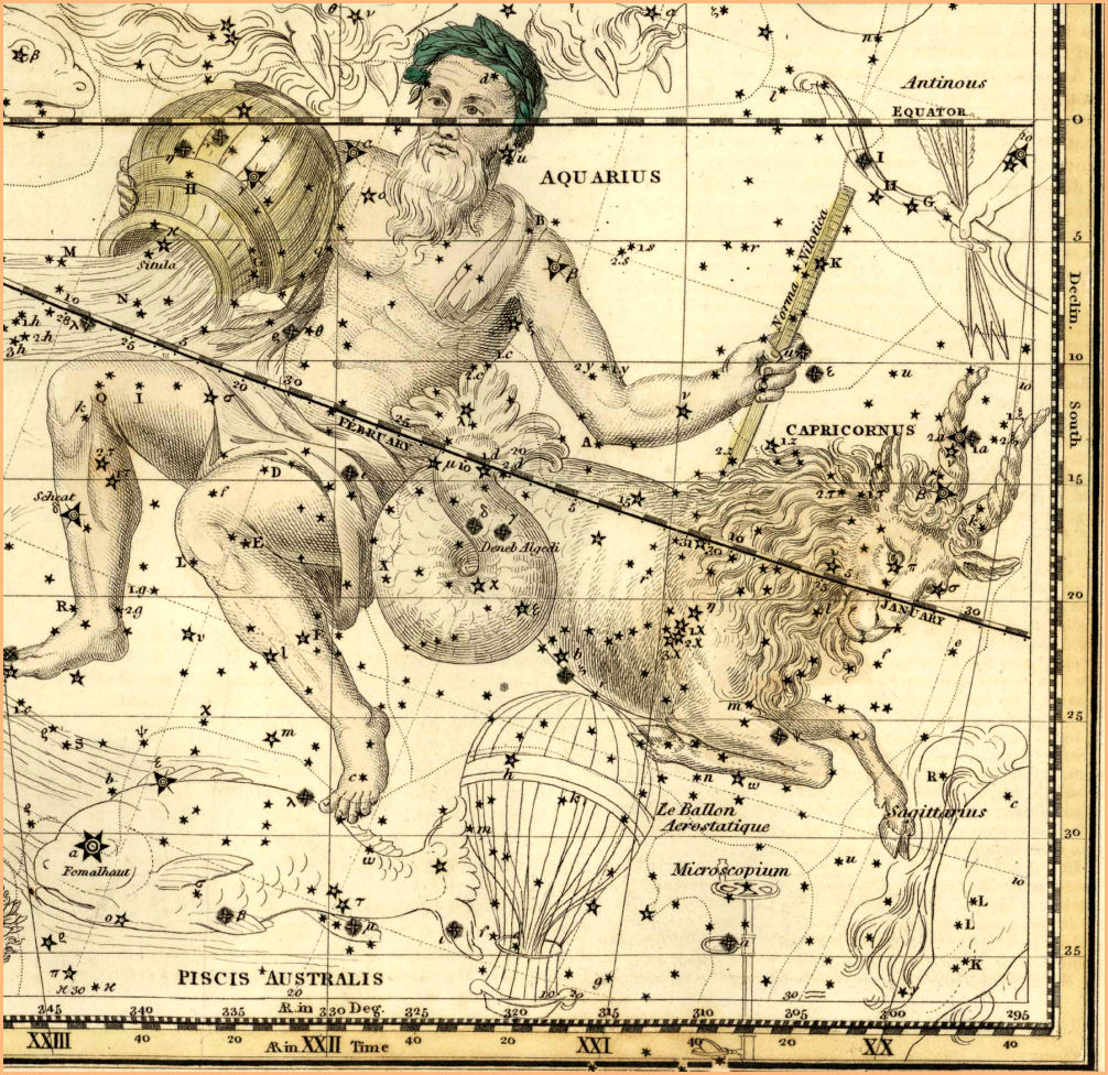 Premium Photo  Capricornus constellation, cluster of stars, sea