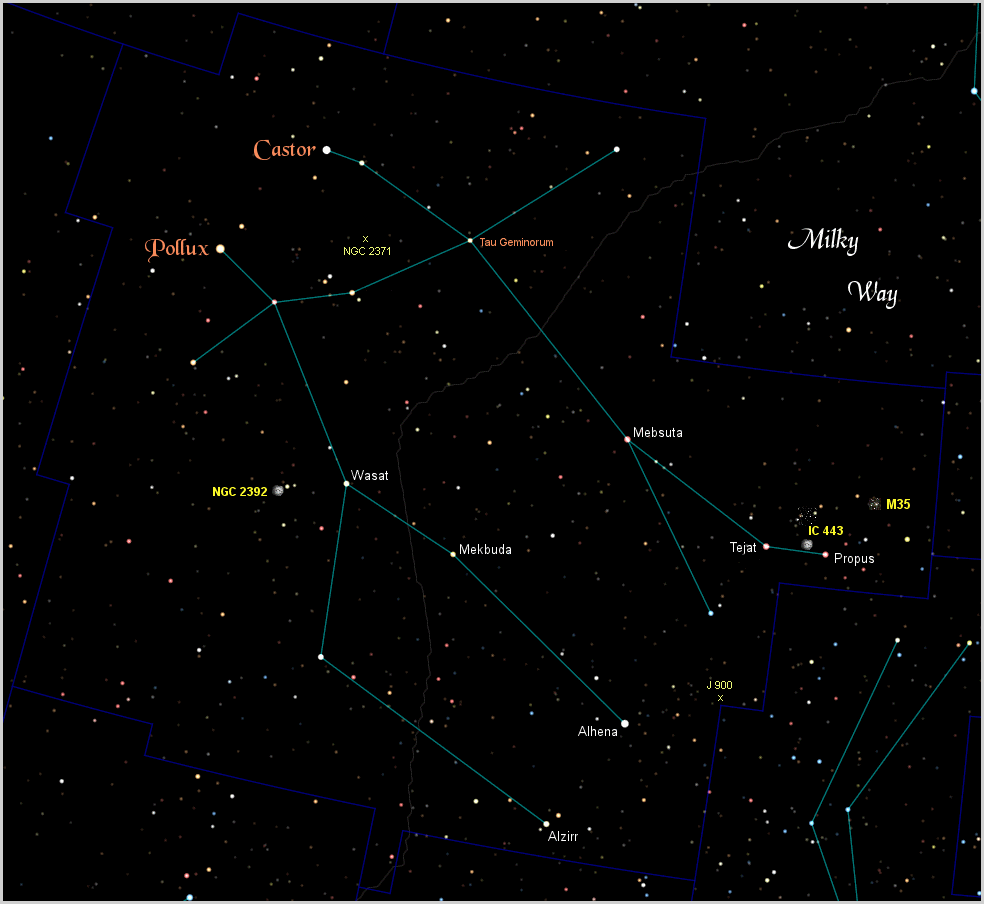 gemini constellation location